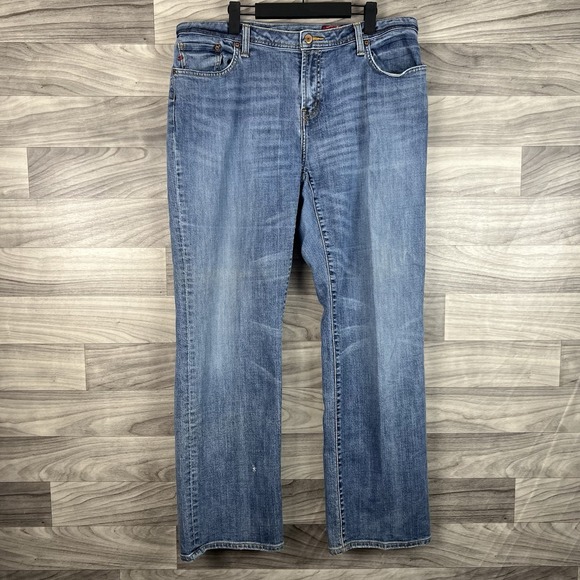 Seven 7 For All Mankind Jeans Womens 18 Blue Boot Cut Classic Western Light Wash - Picture 1 of 16